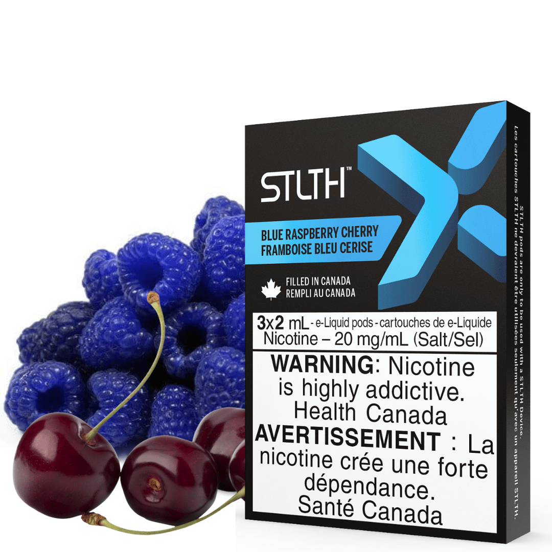 STLTH X Pods-Blue Raspberry Cherry 3/pkg / 20mg Steinbach Vape SuperStore and Bong Shop Manitoba Canada
