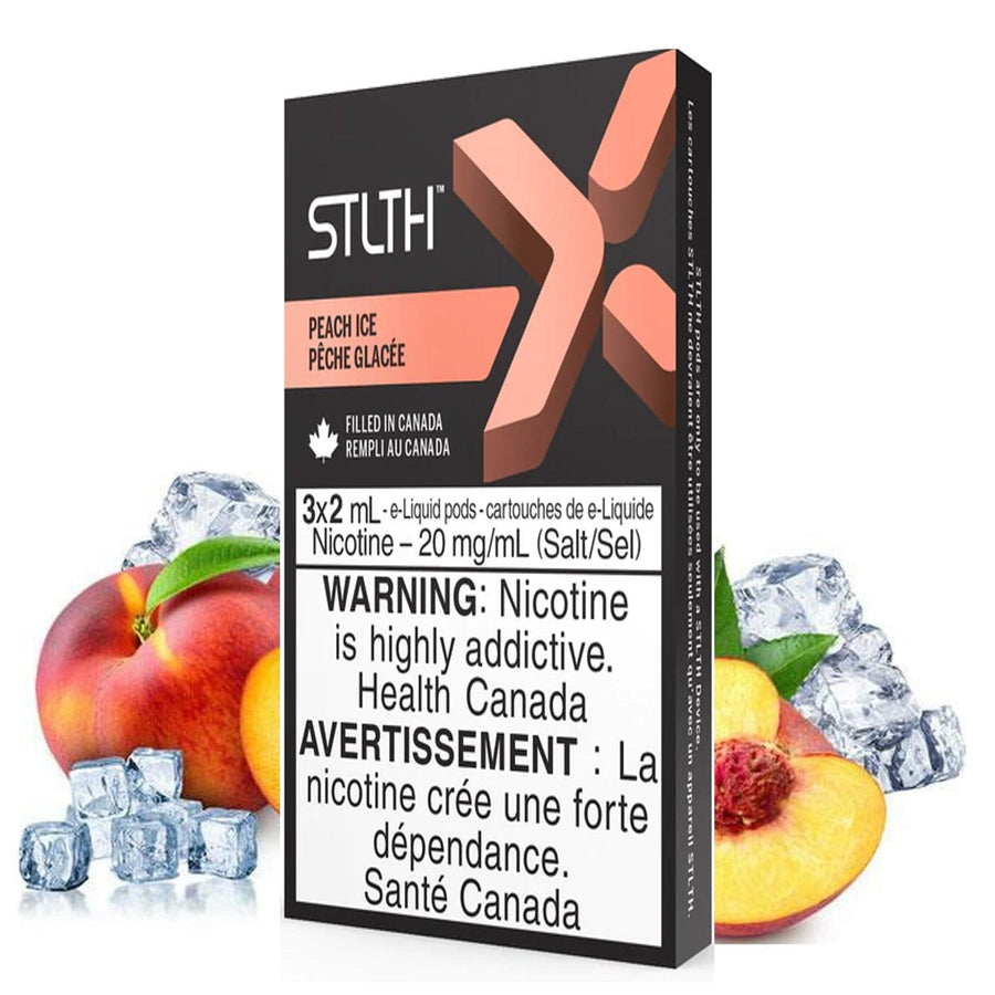 STLTH X Pods-Peach Ice 3/PKG / 20mg Steinbach Vape SuperStore and Bong Shop Manitoba Canada