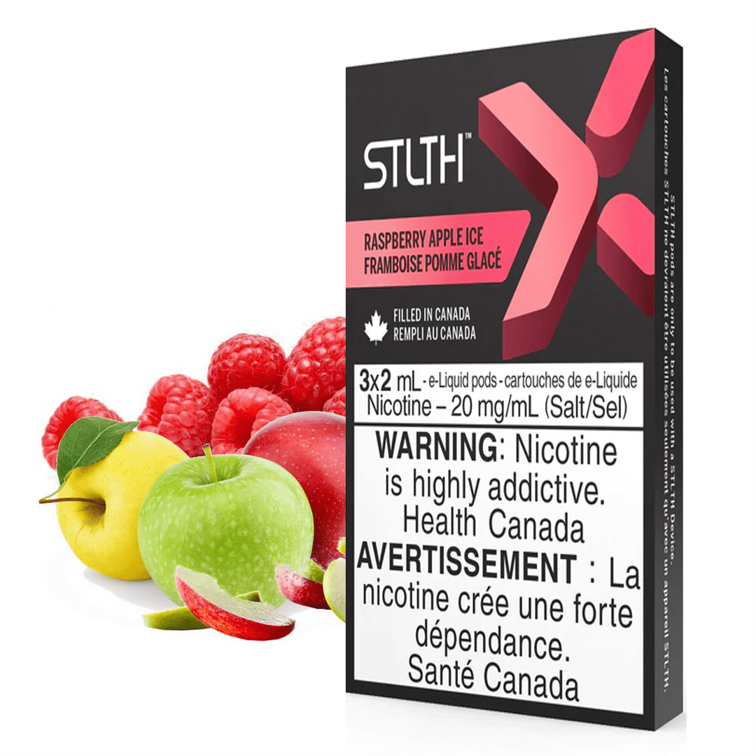 STLTH X Pods-Raspberry Apple Ice 3/PACK / 20mg Steinbach Vape SuperStore and Bong Shop Manitoba Canada