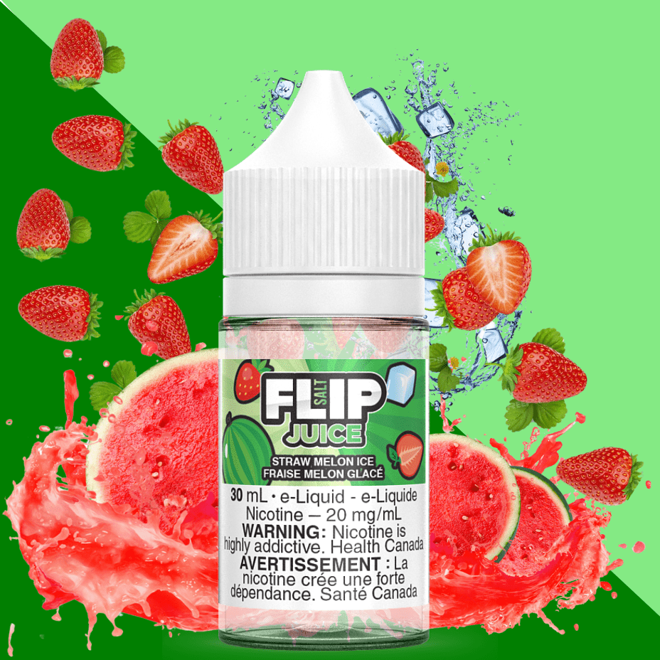 Straw Melon Ice Salt by Flip Juice 30ml / 12mg Steinbach Vape SuperStore and Bong Shop Manitoba Canada