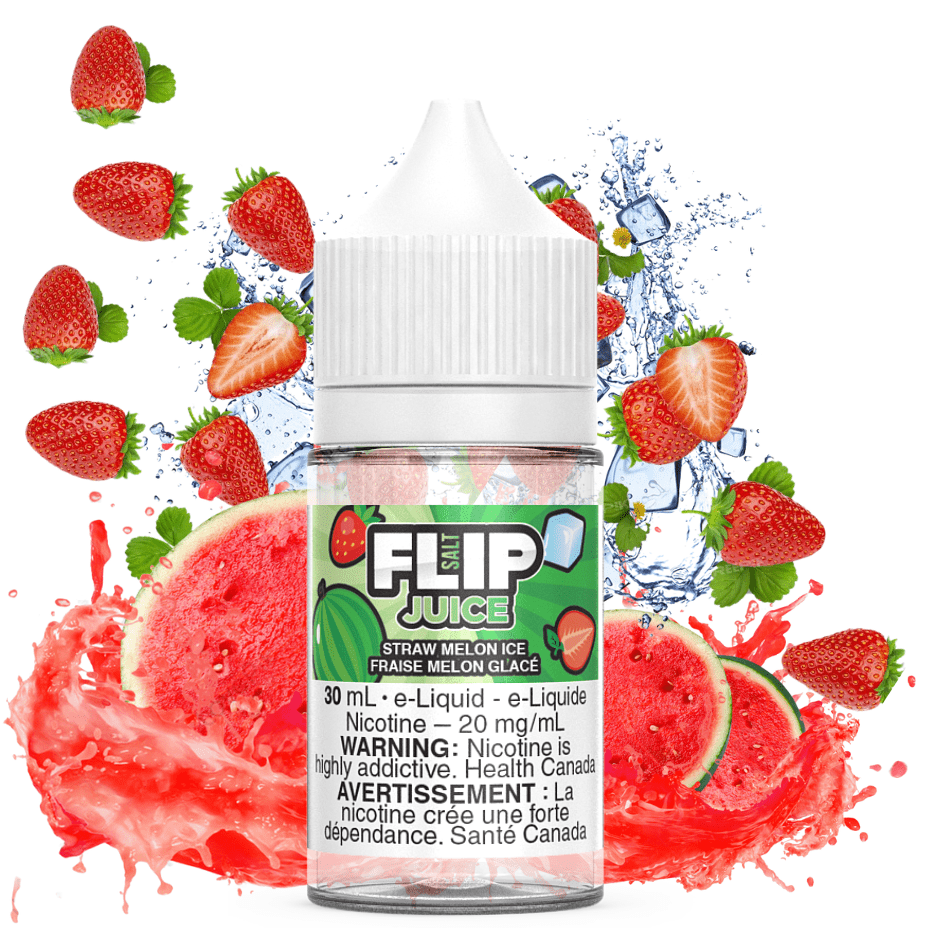 Straw Melon Ice Salt by Flip Juice Steinbach Vape SuperStore and Bong Shop Manitoba Canada