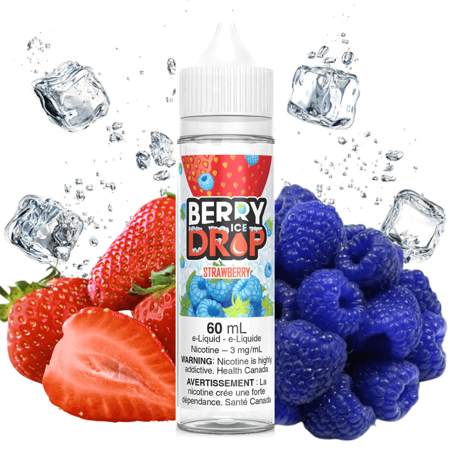 Strawberry Ice by Berry Drop E-Liquid 60ml / 3mg Steinbach Vape SuperStore and Bong Shop Manitoba Canada