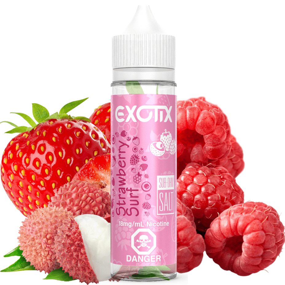 Strawberry Surf By Exotix E-Liquid 60mL / 3mg Steinbach Vape SuperStore and Bong Shop Manitoba Canada