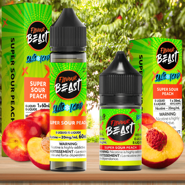 Super Sour Peach by Flavour Beast Salts 30ml / 20mg Steinbach Vape SuperStore and Bong Shop Manitoba Canada