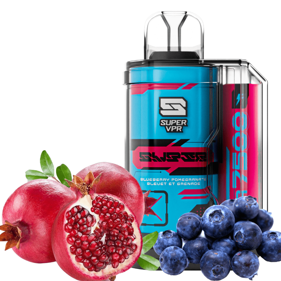 Super VPR 7500 Disposable Vape-Blueberry Pomegranate 7500 / 20mg Steinbach Vape SuperStore and Bong Shop Manitoba Canada