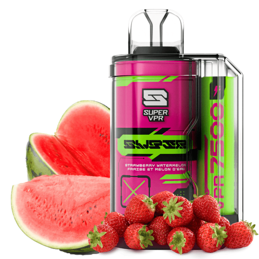 Super VPR Super VPR 7500 Disposable Vape-Strawberry Watermelon-Steinbach Vape MB Super VPR 7500 Disposable Vape-Strawberry Watermelon 7500 / 20mg