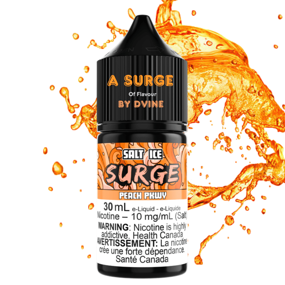 Surge E-Liquid-Peach PKWY Ice Salt 30ml Steinbach Vape SuperStore and Bong Shop Manitoba Canada