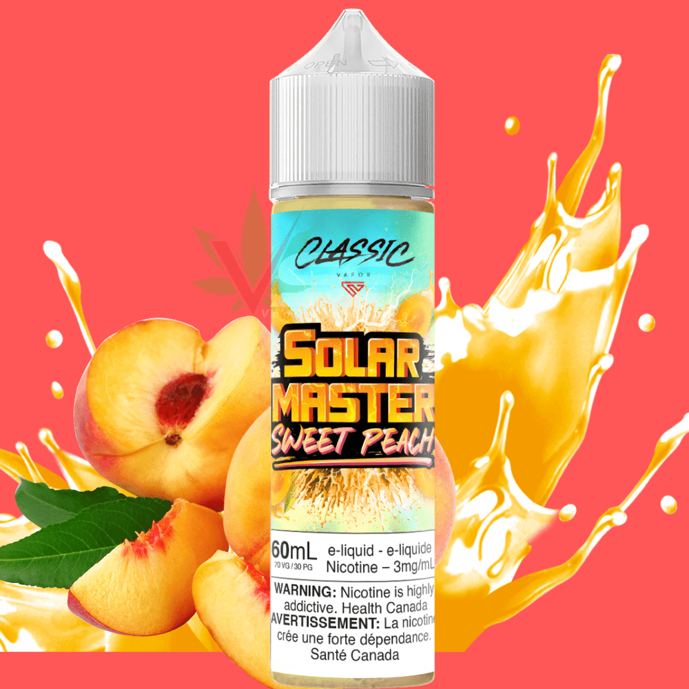 Sweet Peach by Solar Master E-Liquid 3mg Steinbach Vape SuperStore and Bong Shop Manitoba Canada