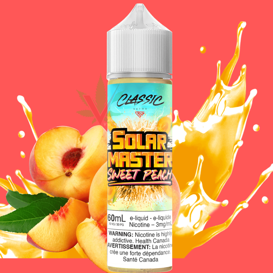 Sweet Peach by Solar Master E-Liquid 3mg Steinbach Vape SuperStore and Bong Shop Manitoba Canada
