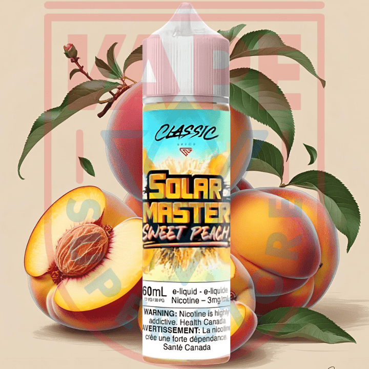 Sweet Peach by Solar Master E-Liquid Steinbach Vape SuperStore and Bong Shop Manitoba Canada