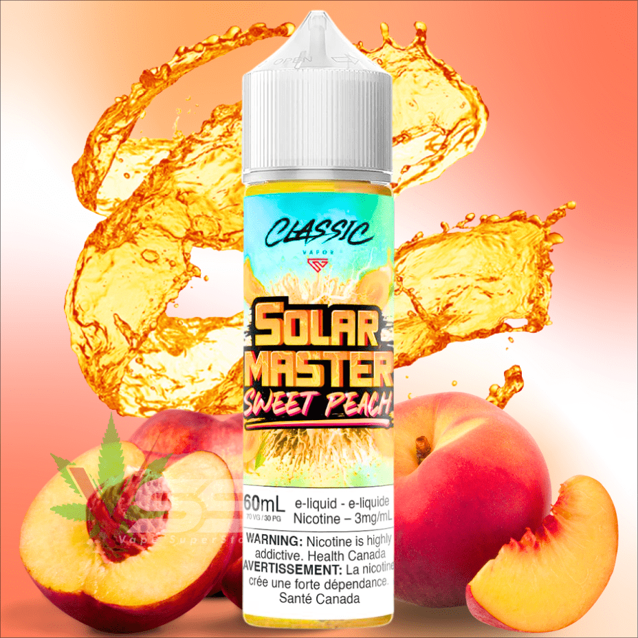Sweet Peach by Solar Master E-Liquid Steinbach Vape SuperStore and Bong Shop Manitoba Canada