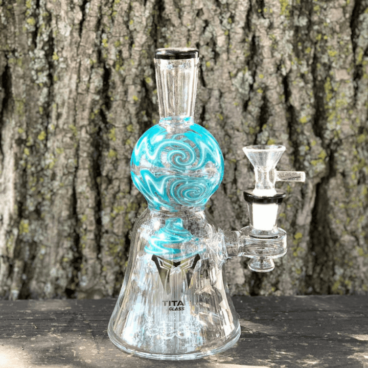 Titan Glass Nebula Percolator Dab Rig 7" Steinbach Vape SuperStore and Bong Shop Manitoba Canada