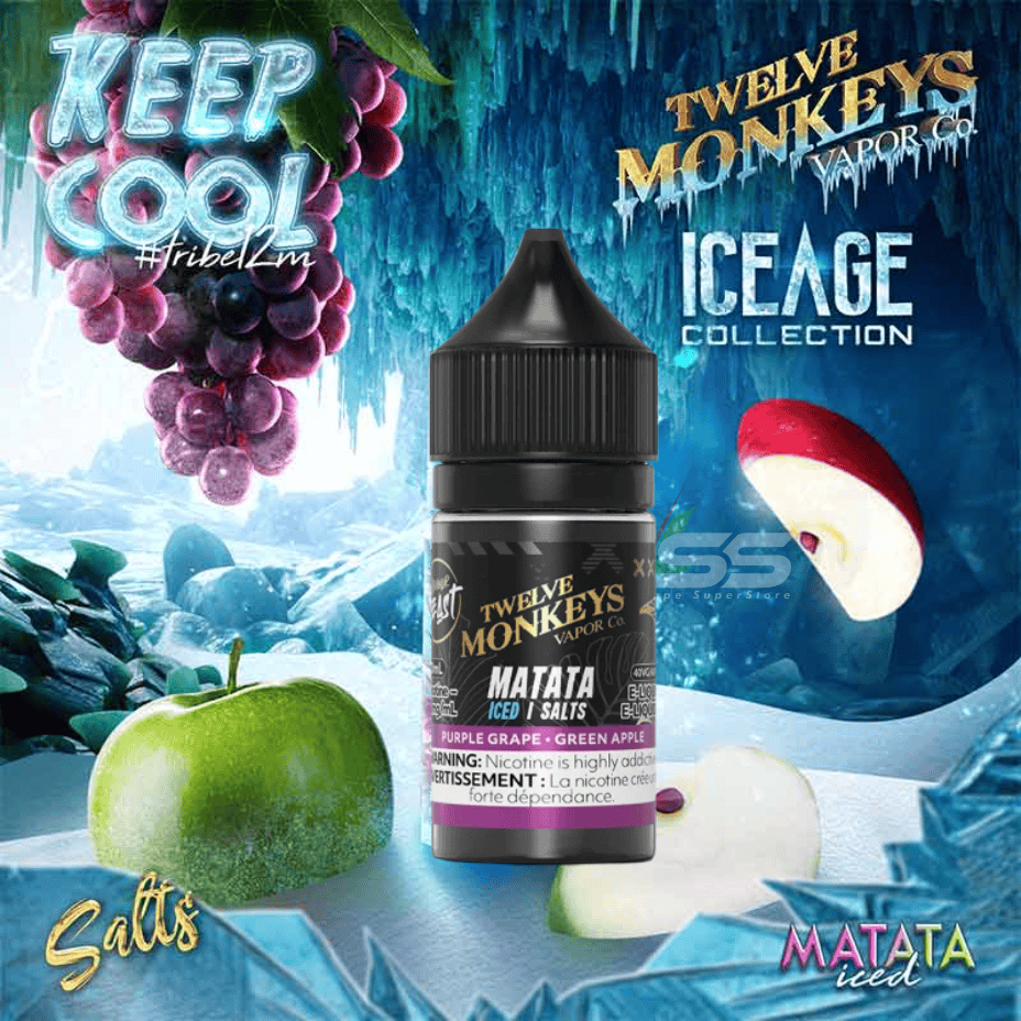 Twelve Monkeys Salt 30ml - Matata Ice 20mg / 30ml Steinbach Vape SuperStore and Bong Shop Manitoba Canada