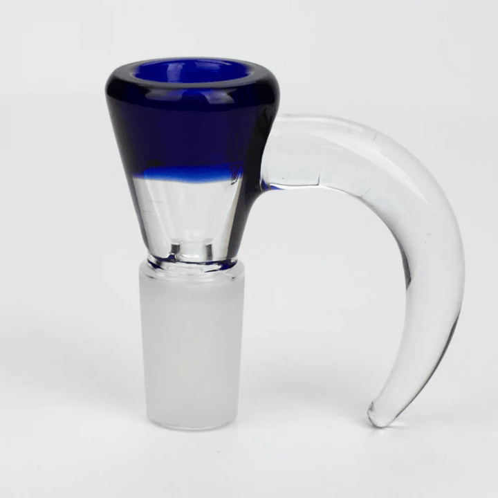 Two-Tone Colored Bowl w/ Horn Handle Blue Steinbach Vape SuperStore and Bong Shop Manitoba Canada