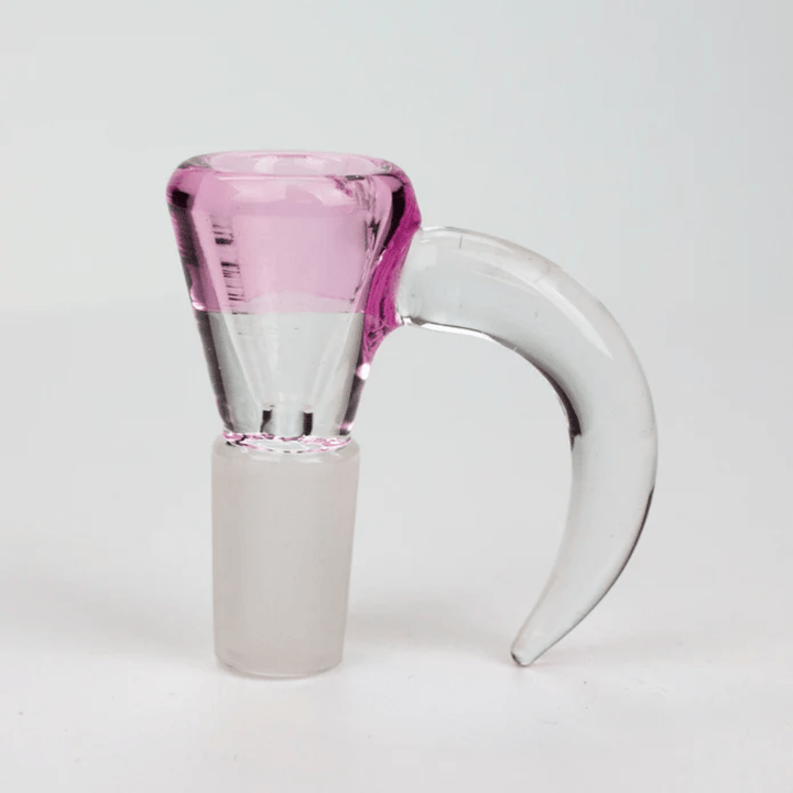 Two-Tone Colored Bowl w/ Horn Handle Pink Steinbach Vape SuperStore and Bong Shop Manitoba Canada