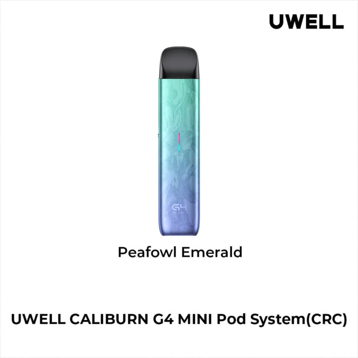 Uwell Caliburn G4 Mini Pod Kit Peafowl Emerald Steinbach Vape SuperStore and Bong Shop Manitoba Canada