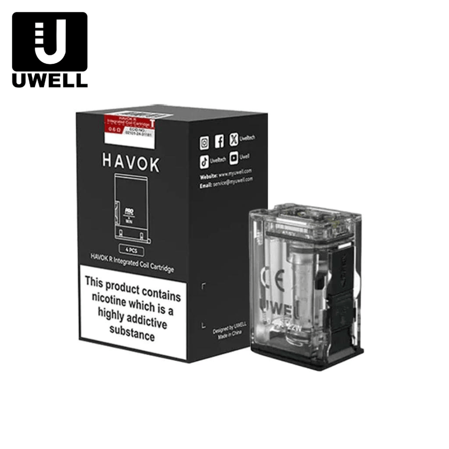 Uwell Havok R Replacement Pods 4pc 0.6 ohm Steinbach Vape SuperStore and Bong Shop Manitoba Canada