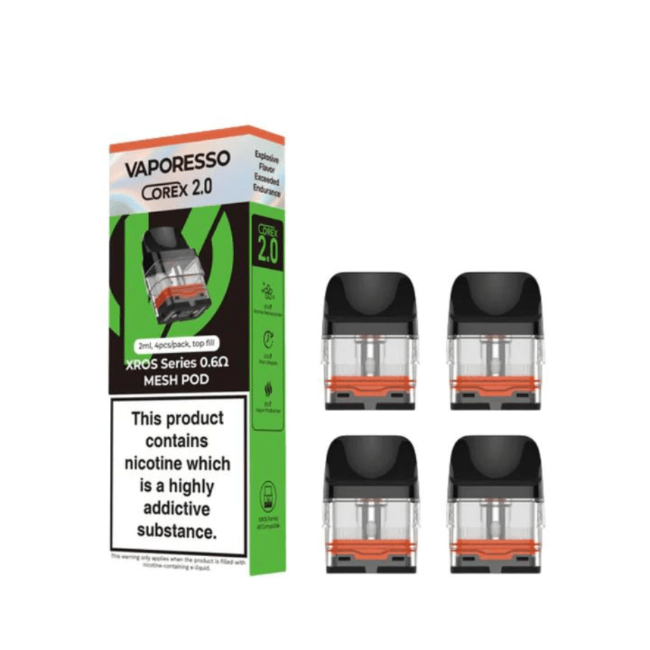 Vaporesso Xros Corex 2.0 Series Replacement Pods-4pkg 0.6 ohm (4 Pack) Steinbach Vape SuperStore and Bong Shop Manitoba Canada