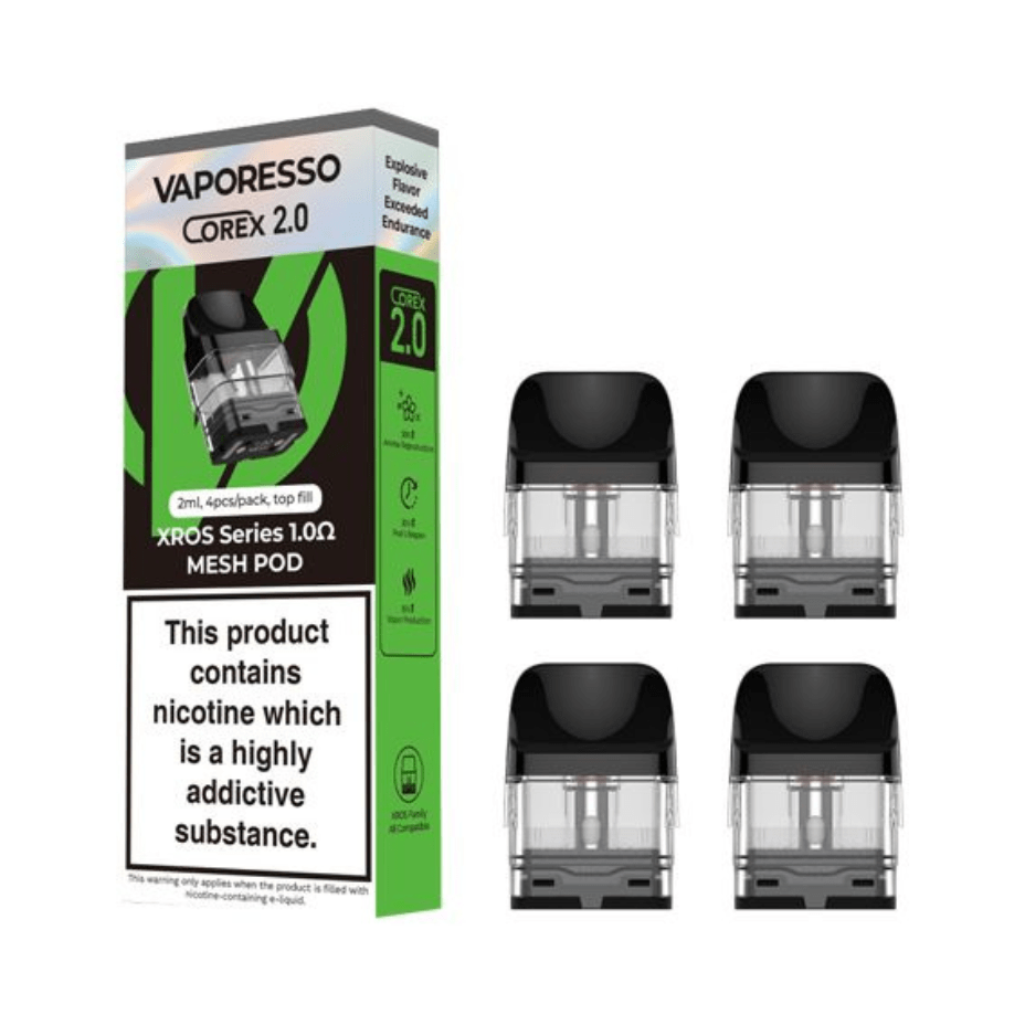 Vaporesso Xros Corex 2.0 Series Replacement Pods-4pkg 1.0 ohm (4 Pack) Steinbach Vape SuperStore and Bong Shop Manitoba Canada