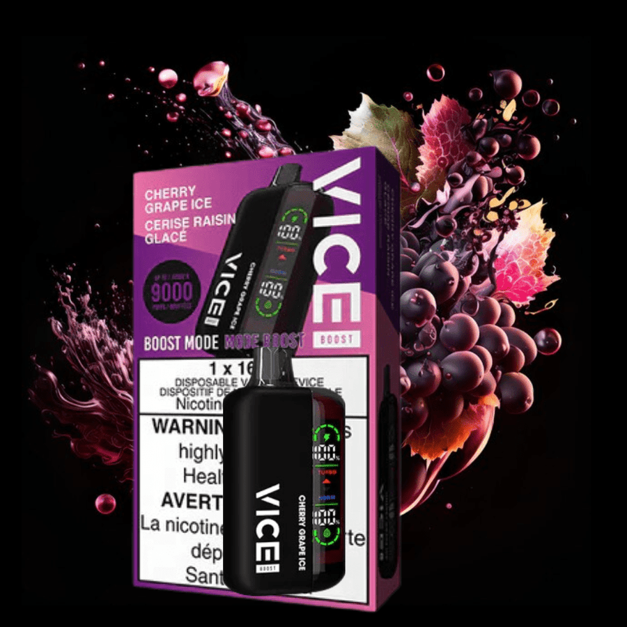 Vice Boost Disposable Vape-Cherry Grape 9000 Puffs / 20mg Steinbach Vape SuperStore and Bong Shop Manitoba Canada