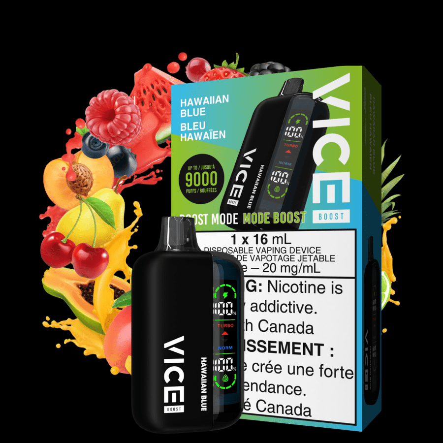 Vice Boost Disposable Vape-Hawaiian Blue 9000 Puffs / 20mg Steinbach Vape SuperStore and Bong Shop Manitoba Canada