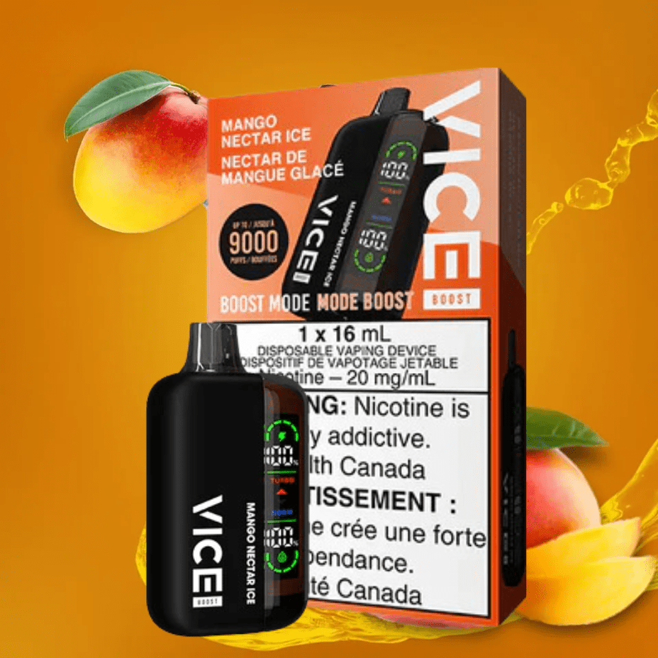 Vice Boost Disposable Vape-Mango Nectar Ice 9000 Puffs / 20mg Steinbach Vape SuperStore and Bong Shop Manitoba Canada