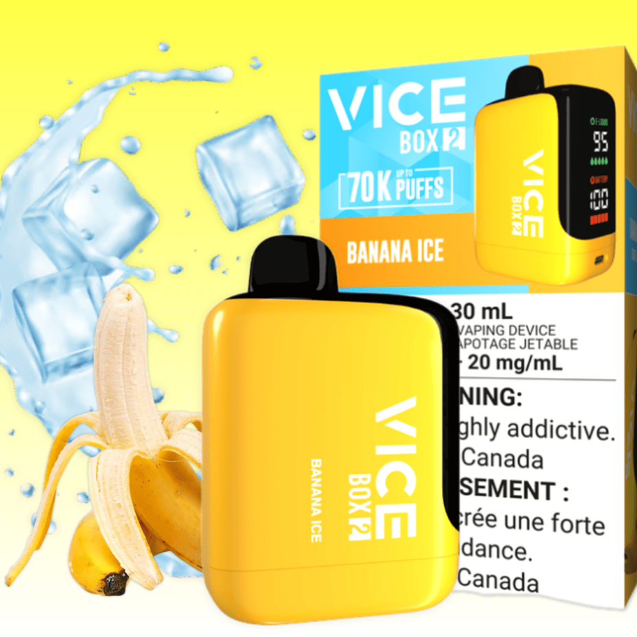 Vice Box 2 70k Disposable Vape - Banana Ice 70K / 20mg/mL Steinbach Vape SuperStore and Bong Shop Manitoba Canada