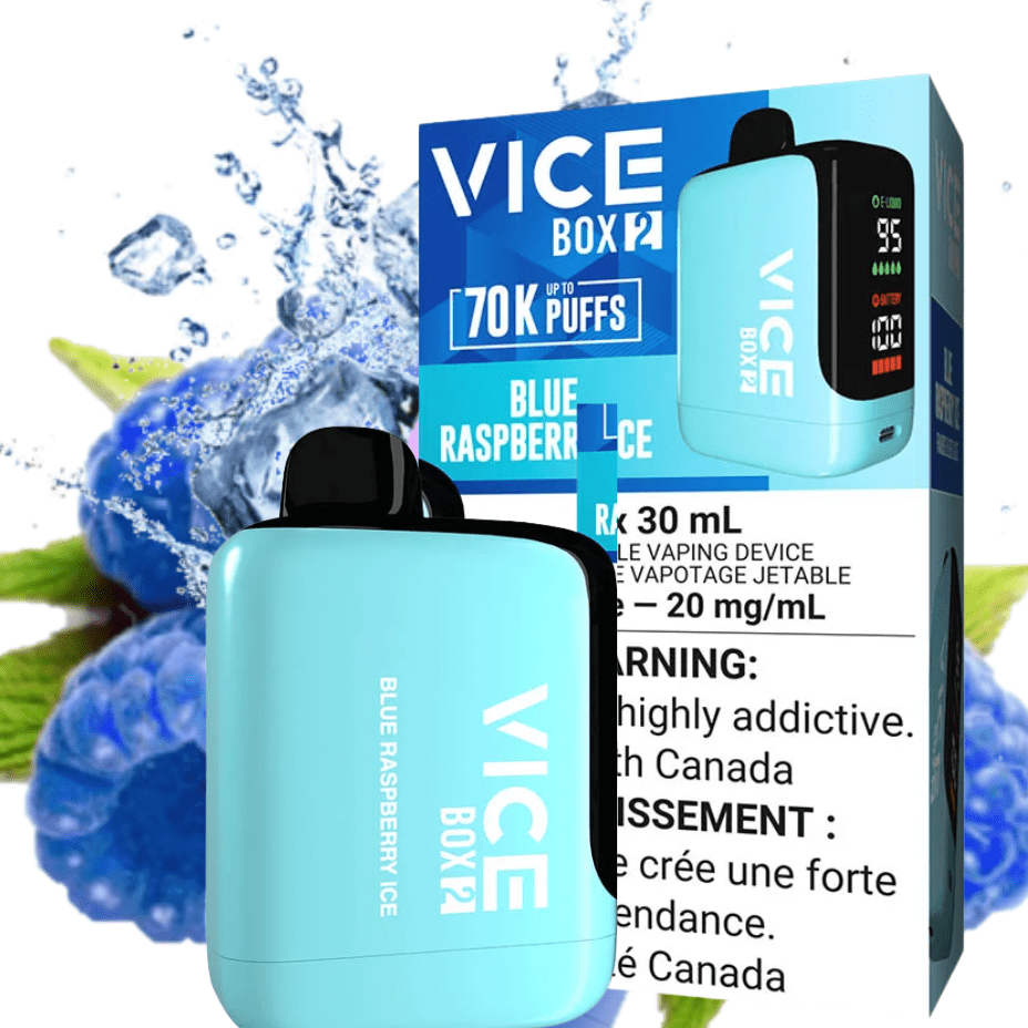 Vice Box 2 70k Disposable Vape - Blue Raspberry Ice 70K / 20mg/mL Steinbach Vape SuperStore and Bong Shop Manitoba Canada