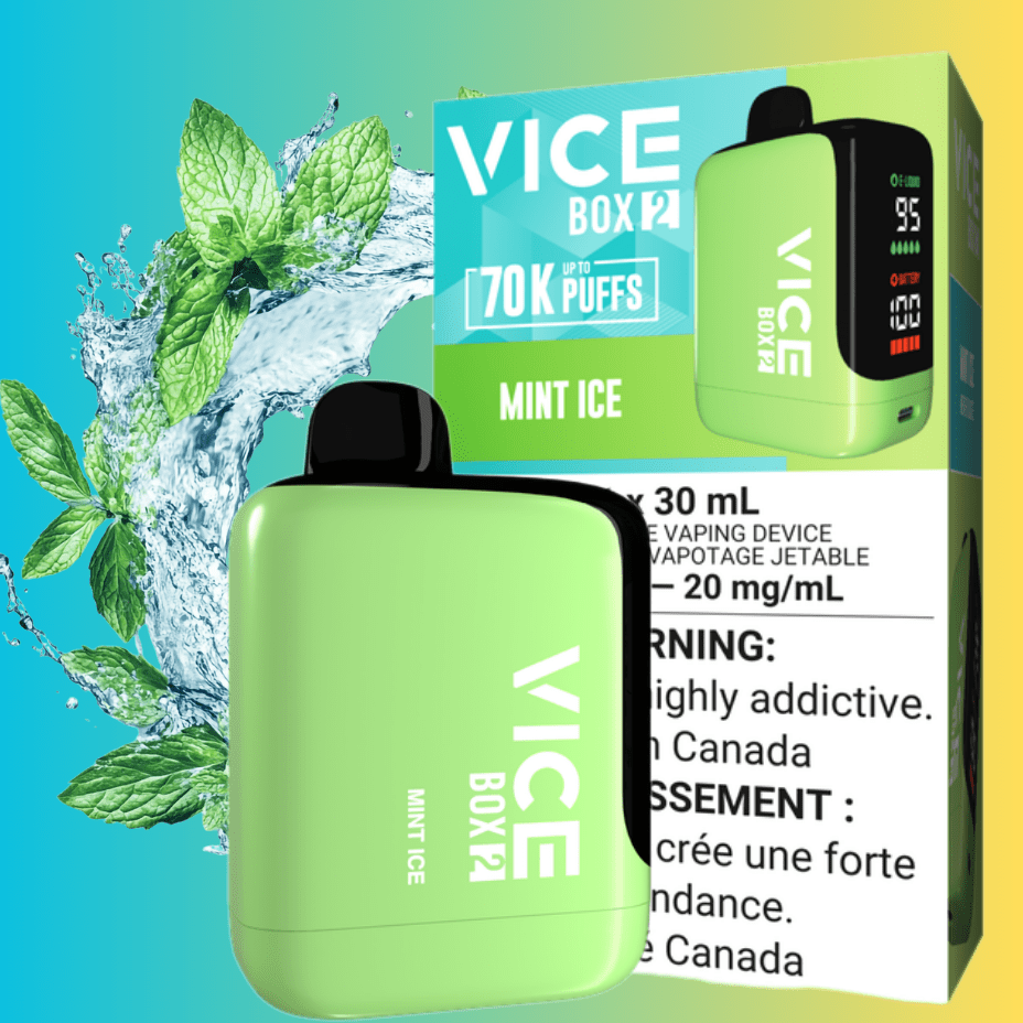 Vice Box 2 70k Disposable Vape - Mint Ice 70K / 20mg/mL Steinbach Vape SuperStore and Bong Shop Manitoba Canada