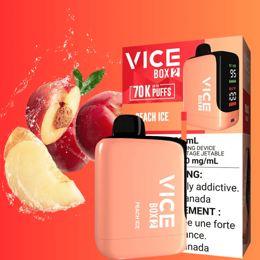 Vice Box 2 70k Disposable Vape-Peach Ice 70K / 20mg/mL Steinbach Vape SuperStore and Bong Shop Manitoba Canada
