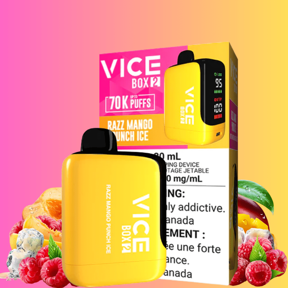 Vice Box 2 70k Disposable Vape - Razz Mango Punch Ice Steinbach Vape SuperStore and Bong Shop Manitoba Canada