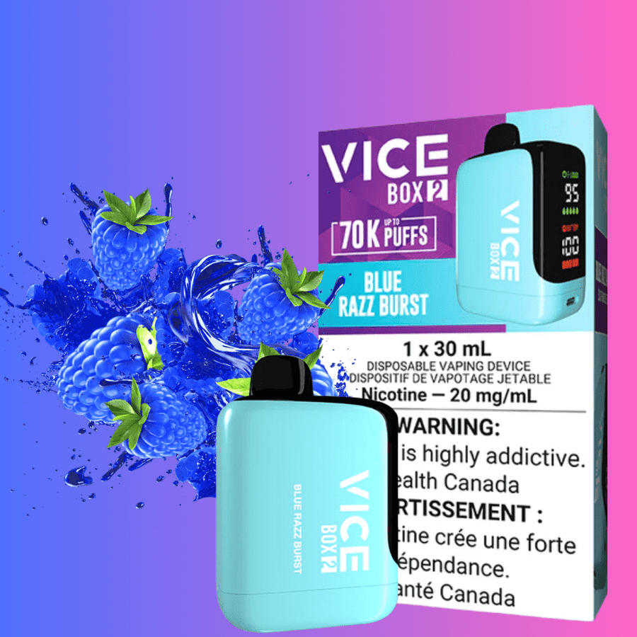Vice Box 2 Disposable Vape-Blue Razz Burst Steinbach Vape SuperStore and Bong Shop Manitoba Canada