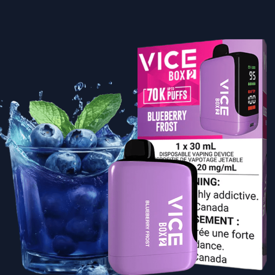 Vice Box 2 Disposable Vape-Blueberry Frost in Steinbach Manitoba