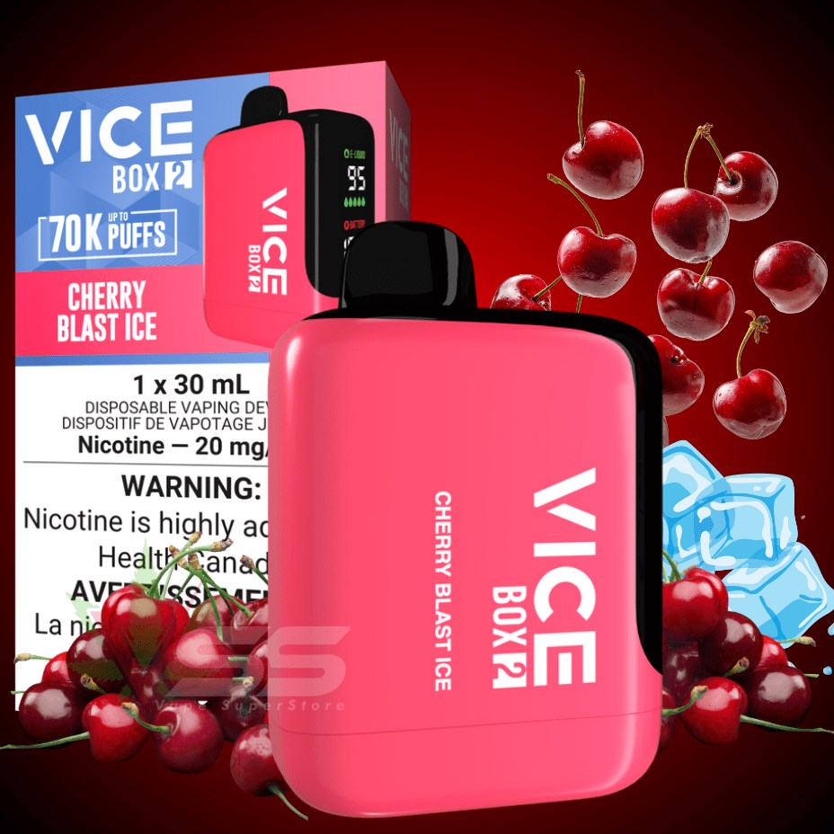 Vice Box 2 Disposable Vape-Cherry Blast Ice Steinbach Vape SuperStore and Bong Shop Manitoba Canada
