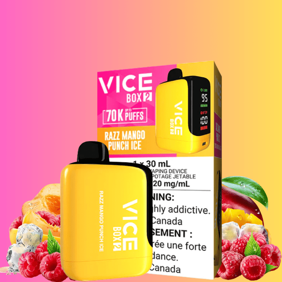 Vice Box 2 Disposable Vape-Razz Mango Punch Ice Steinbach Vape SuperStore and Bong Shop Manitoba Canada
