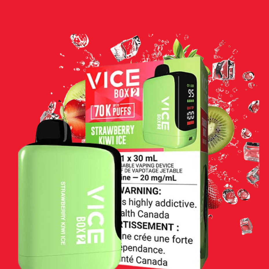 Vice Box 2 Disposable Vape-Strawberry Kiwi Ice Steinbach Vape SuperStore and Bong Shop Manitoba Canada