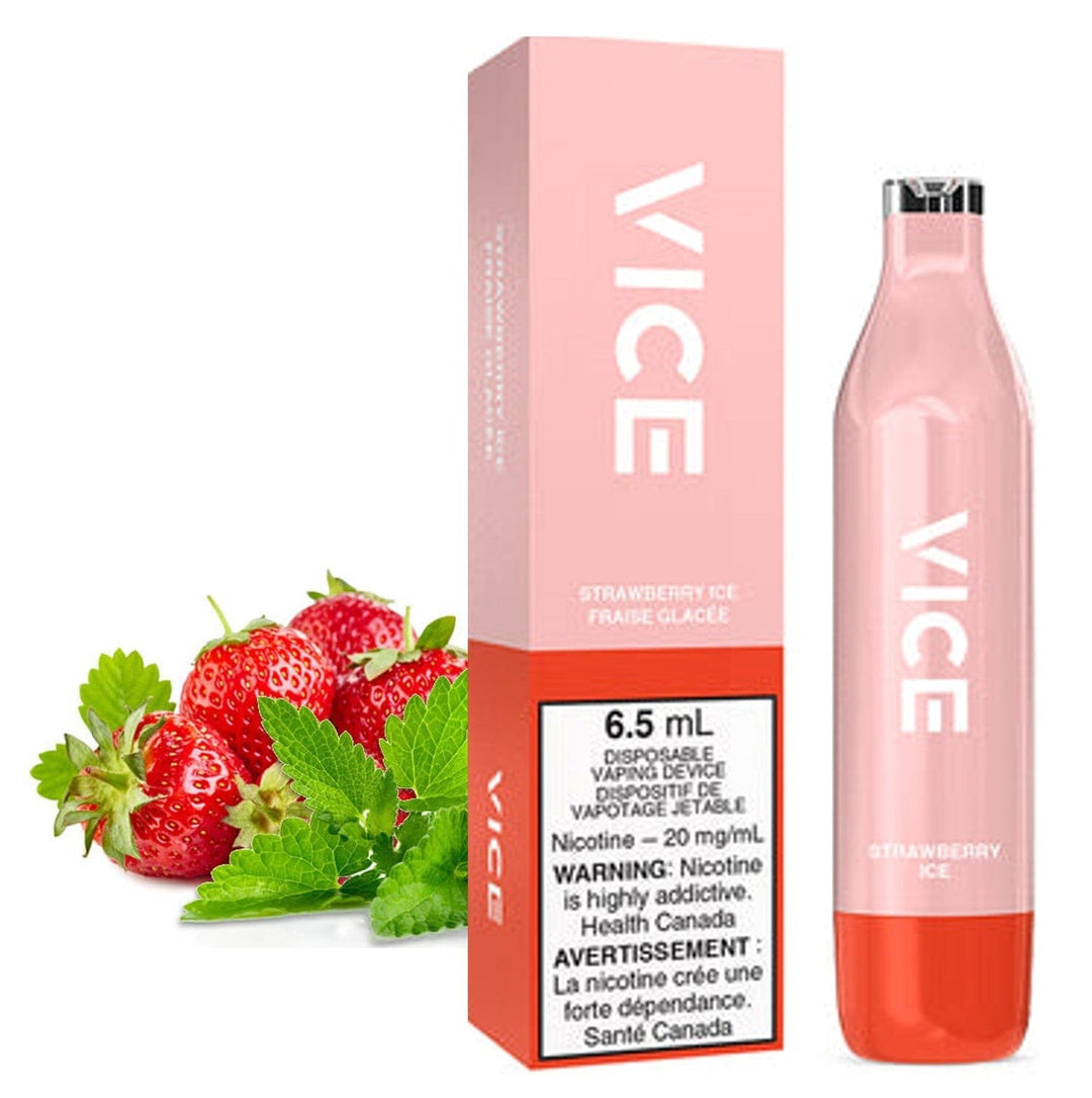 Vice Disposable Vape-Strawberry Ice 2500 Puffs / 20mg Steinbach Vape SuperStore and Bong Shop Manitoba Canada
