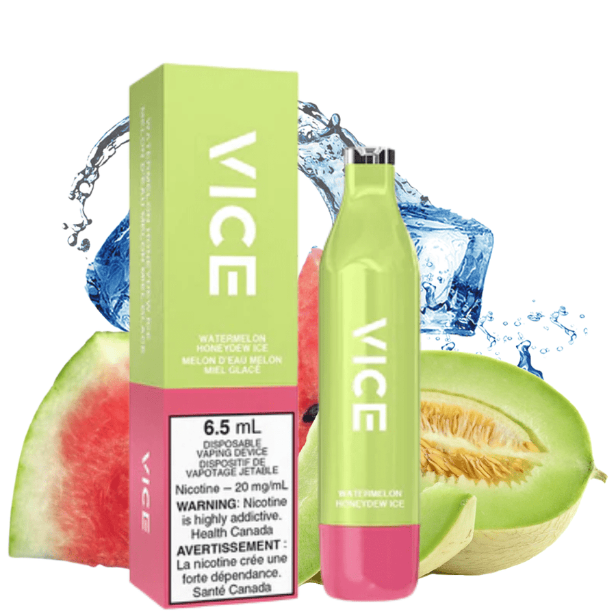Vice Disposable Vape- Watermelon Honeydew Ice 2500 Puffs / 20mg Steinbach Vape SuperStore and Bong Shop Manitoba Canada