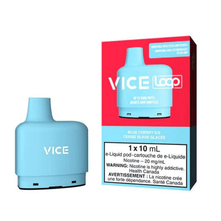 Vice LOOP STLTH Loop Vice Pods-Blue Cherry Ice 20mg / 5000Puffs STLTH Loop Vice Pods-Blue Cherry Ice-Steinbach Vape SuperStore Canada