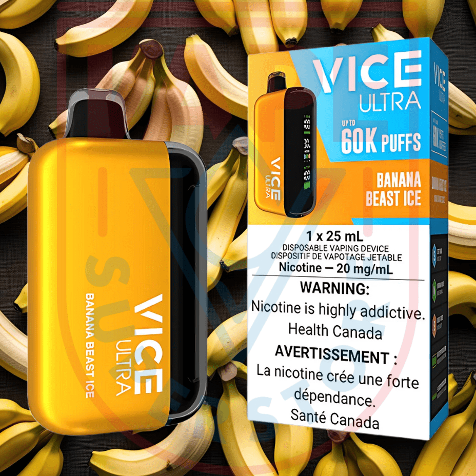 Vice Ultra 60K Disposable Vape - Banana Beast Ice Steinbach Vape SuperStore and Bong Shop Manitoba Canada