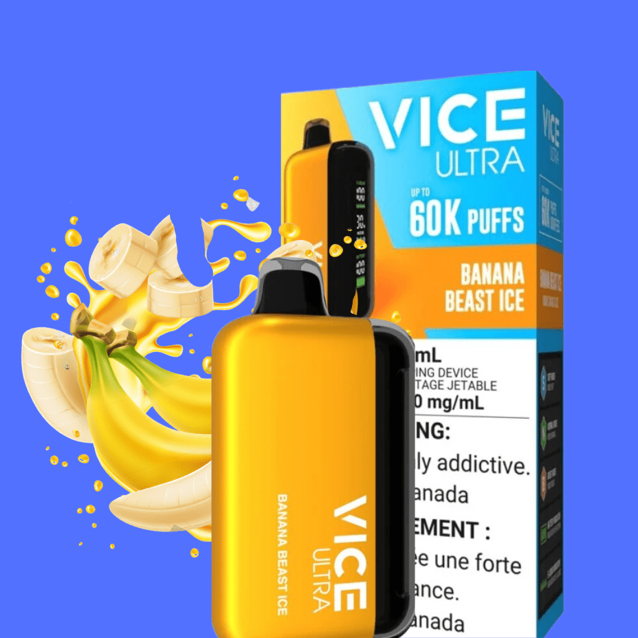 Vice Ultra 60K Disposable Vape - Banana Beast Ice Steinbach Vape SuperStore and Bong Shop Manitoba Canada