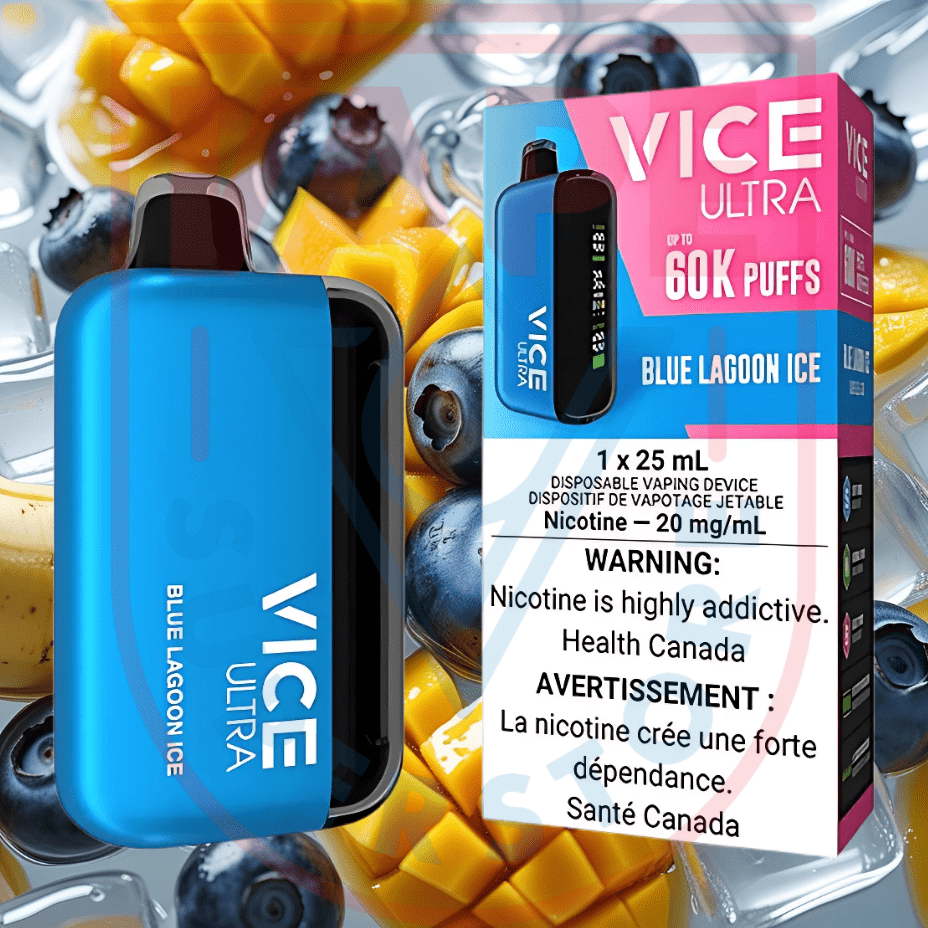 Vice Ultra 60K Disposable Vape - Blue Lagoon Ice Steinbach Vape SuperStore and Bong Shop Manitoba Canada