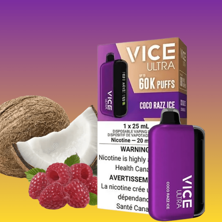 Vice Ultra 60K Disposable Vape - Cocoa Razz Ice Steinbach Vape SuperStore and Bong Shop Manitoba Canada