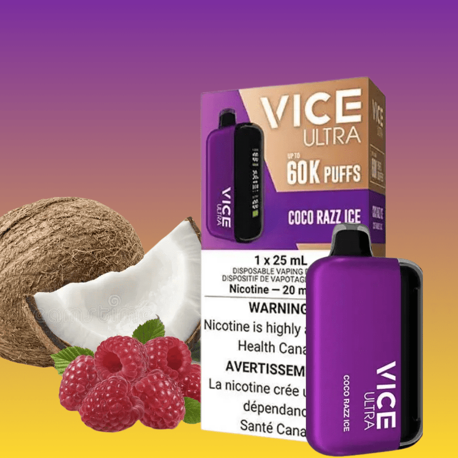 Vice Ultra 60K Disposable Vape - Cocoa Razz Ice Steinbach Vape SuperStore and Bong Shop Manitoba Canada