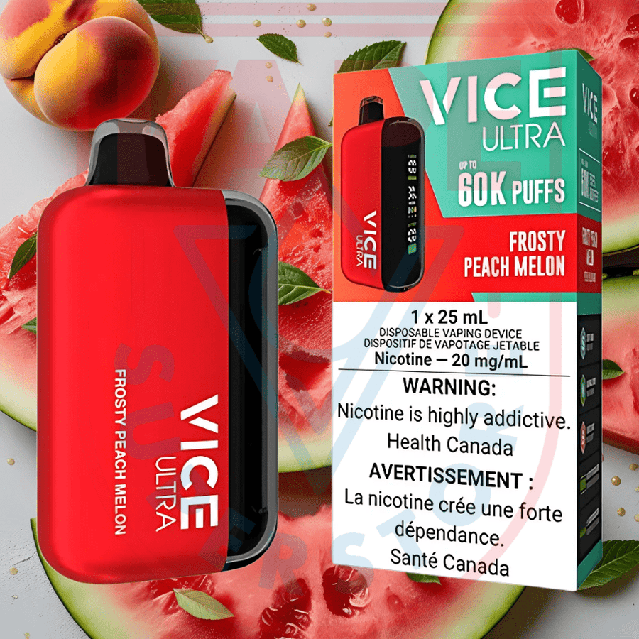 Vice Ultra 60K Disposable Vape - Frosty Peach Melon Steinbach Vape SuperStore and Bong Shop Manitoba Canada