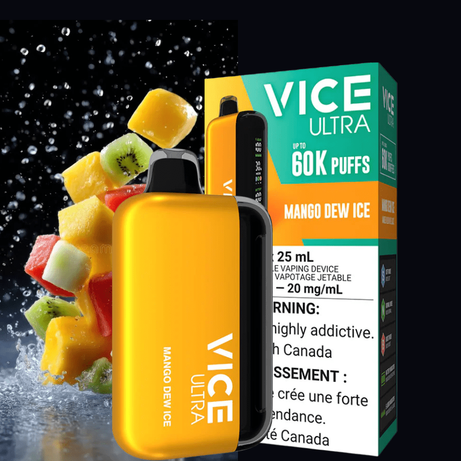 Vice Ultra 60K Disposable Vape - Mango Dew Ice Steinbach Vape SuperStore and Bong Shop Manitoba Canada