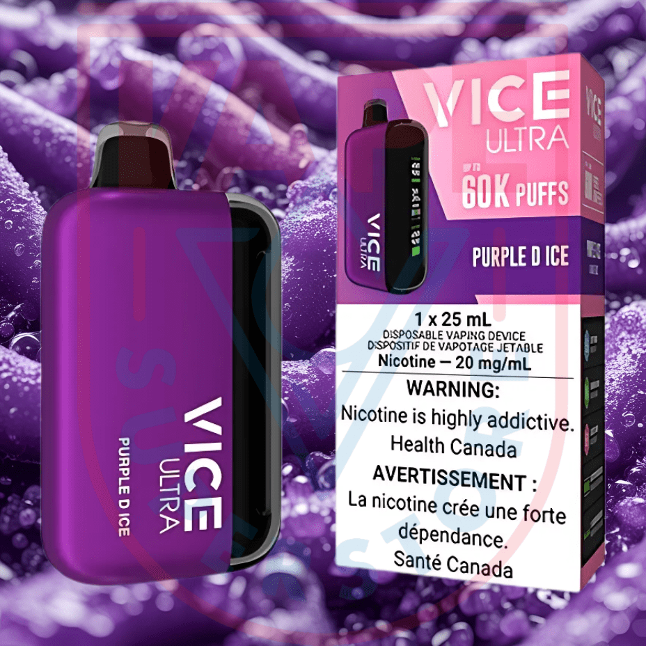 Vice Ultra 60K Disposable Vape - Purple D Ice Steinbach Vape SuperStore and Bong Shop Manitoba Canada