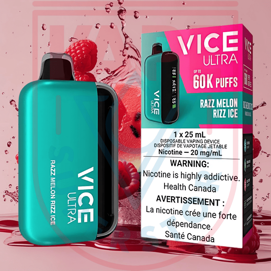 Vice Ultra 60K Disposable Vape - Razz Melon Rizz Ice Steinbach Vape SuperStore and Bong Shop Manitoba Canada