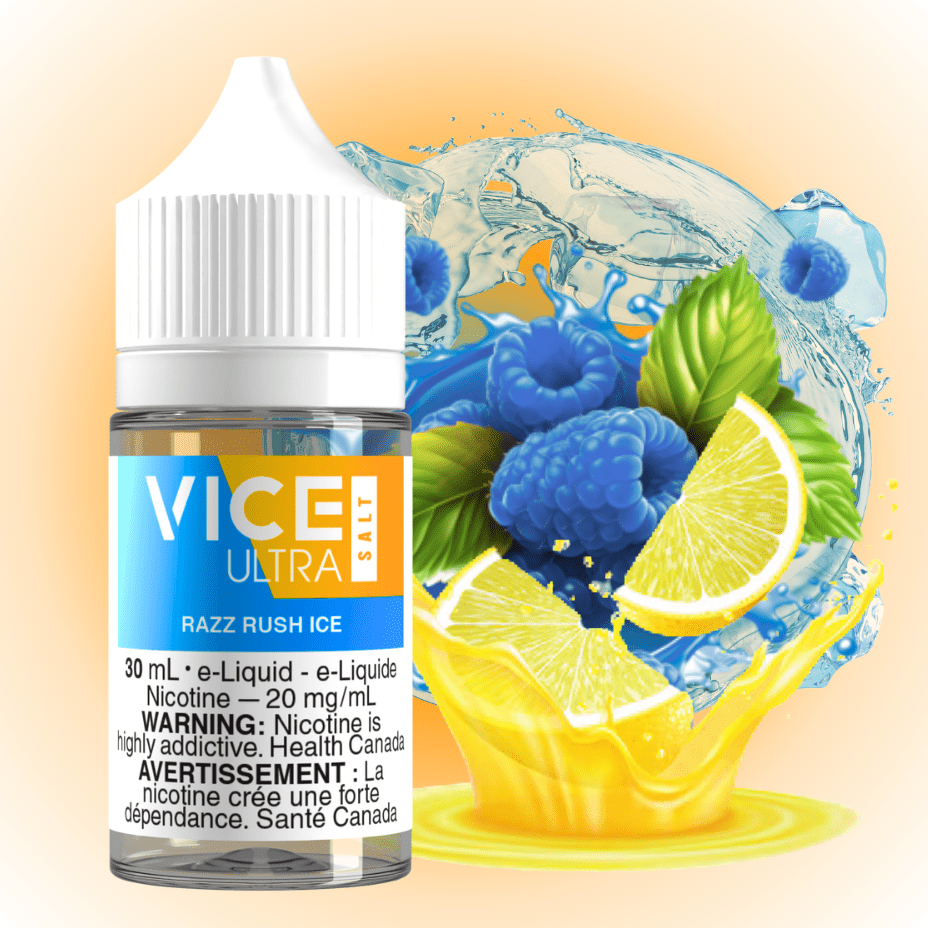 Vice Ultra Salt - Razz Rush Ice 20mg Steinbach Vape SuperStore and Bong Shop Manitoba Canada