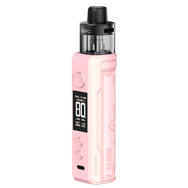 VooPoo Drag X2 Pod Mod Kit-80W Bright Pink Steinbach Vape SuperStore and Bong Shop Manitoba Canada